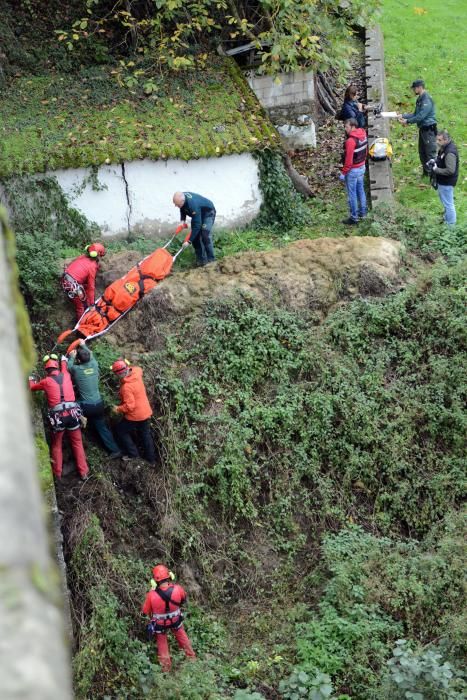 Rescatan el cadáver de un hombre en el río de Campomanes