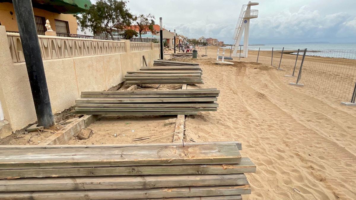 Retirada de las tablas para sus sustitución por madera tecnológica