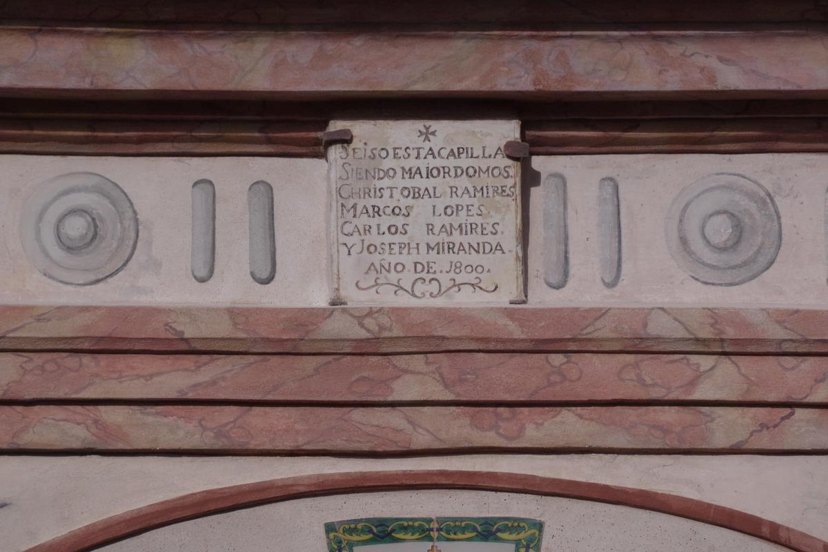 Inauguración de la capilla del Rescate en la calle Agua