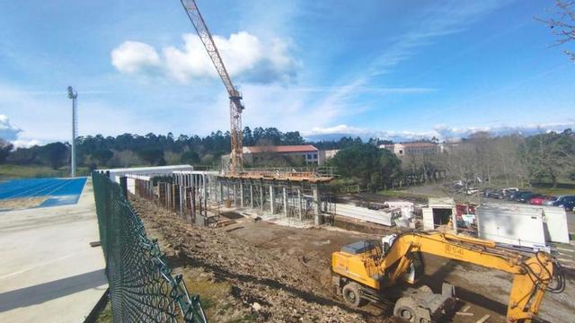 Las obras de construcción del módulo cubierto avanzan a buen ritmo. | L.D.