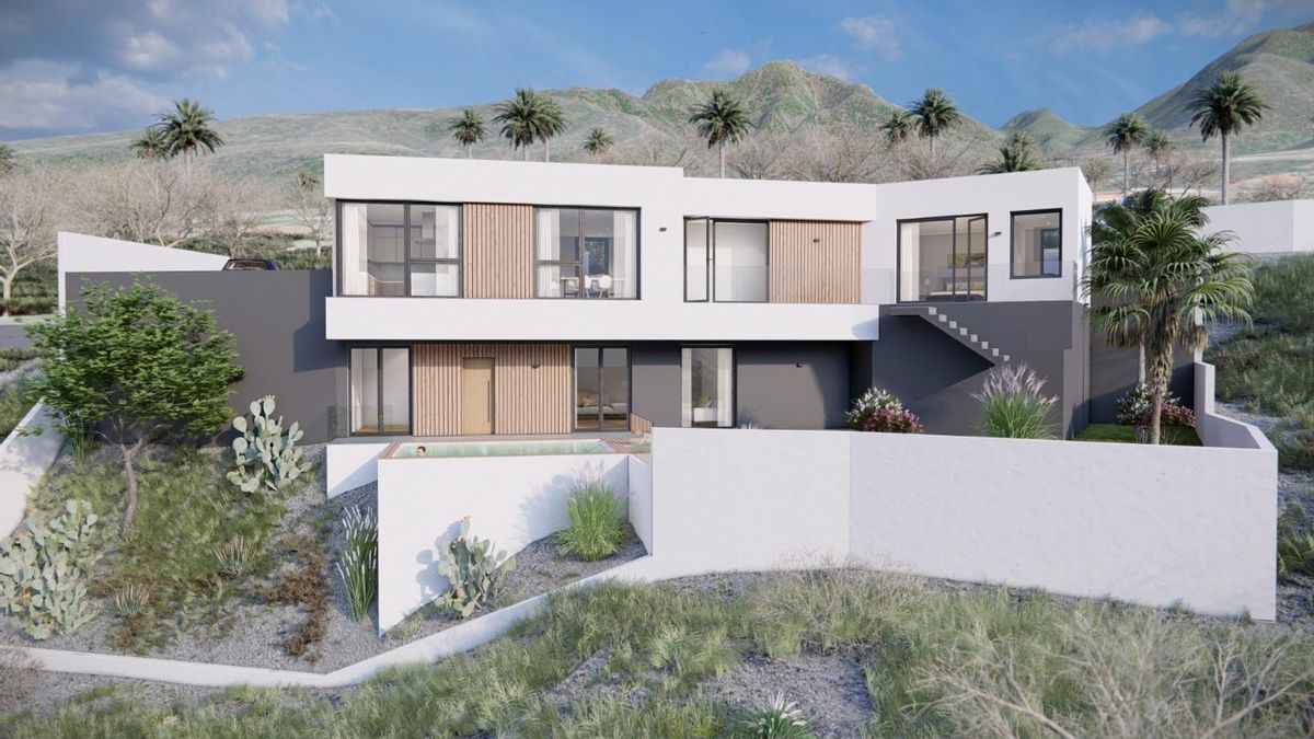 Diseño virtual de fachada de vivienda ‘passivhaus’, en el municipio tinerfeño de Candelaria.