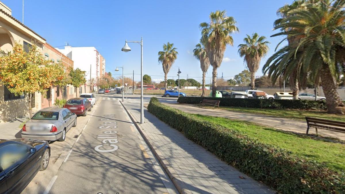 La calle del barrio de Nazaret donde ocurrió el suceso