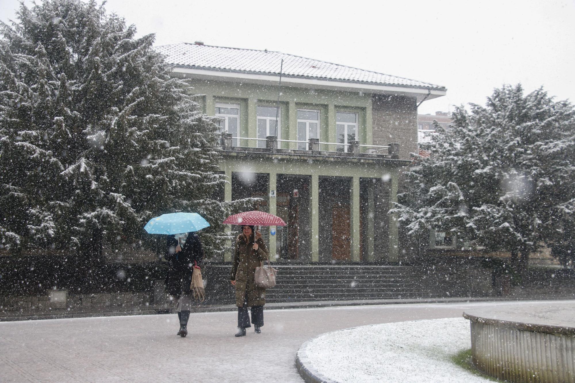 EN IMÁGENES: La borrasca Juliette lleva la nieve casi hasta la costa en Asturias