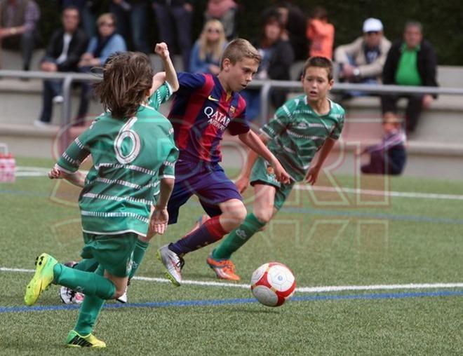 El benjamín del FC Barcelona campeón de liga