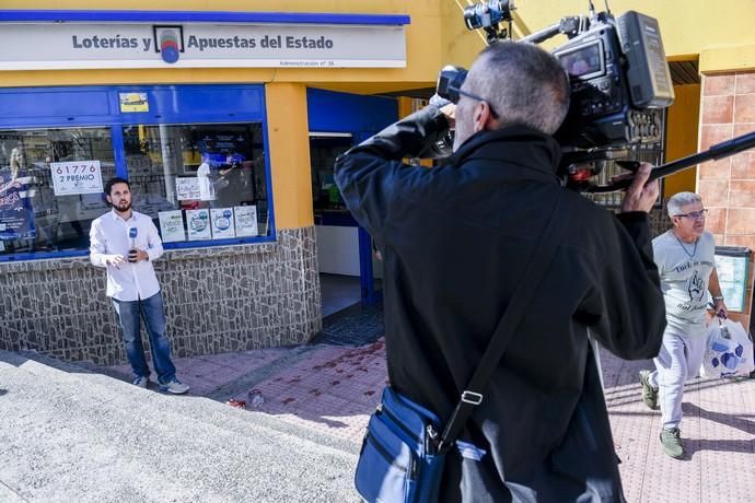 LAS PALMAS DE GRAN CANARIA 06-01-2019 LAS PALMAS DE GRAN CANARIA. Segundo Premio de la Loteria de El Niño en la Administración nº 36 del Barrio de La Feria y la Administración nº 22 de la calle Tenerife, en la foto Administracion de Loteria nº36 del Barrio de la Feria.  FOTOS: JUAN CASTRO