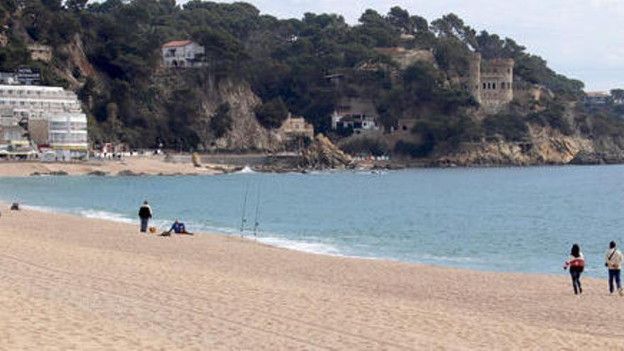 Pla general de la platja de Lloret de Mar