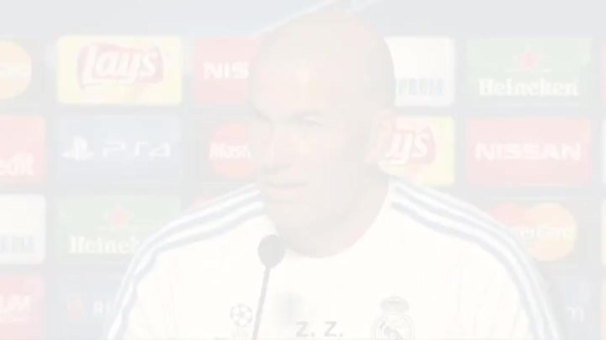 Zidane, en la rueda de prensa de la Champions