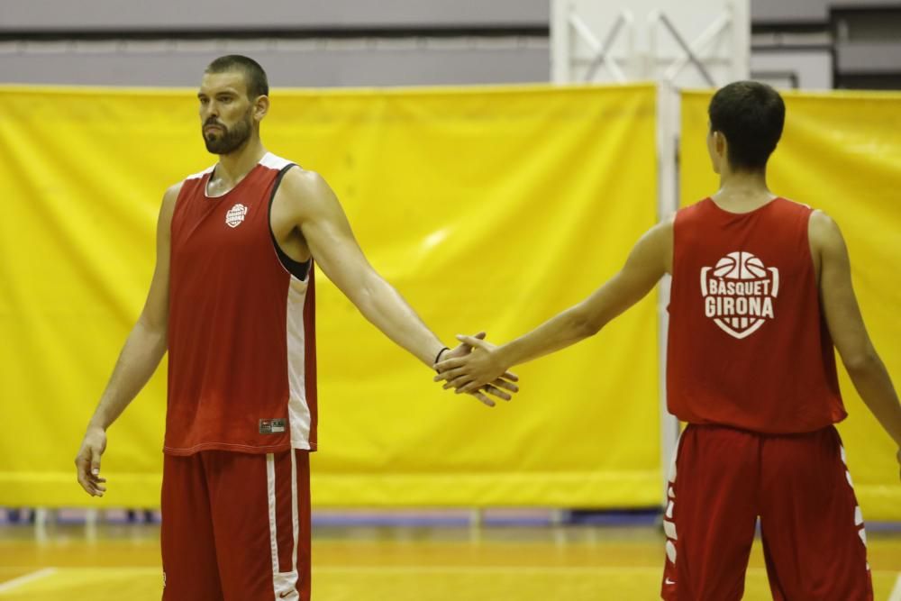 Entrenament de portes obertes del Bàsquet Girona