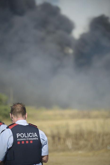 Incendi forestal prop del polígon Camí de l'Angla de Navarcles