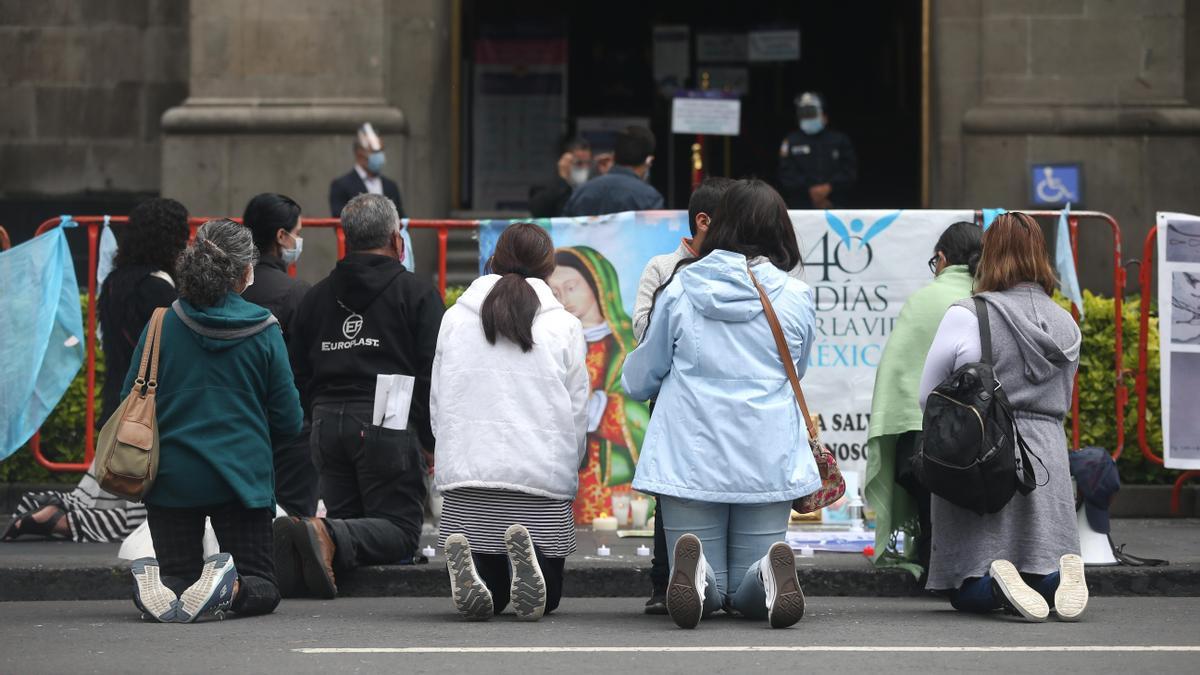 Una protesta a favor de la despenalización del aborto.