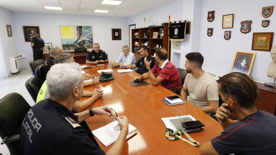 Responsables de Cuerpos de Seguridad, en una reunión.