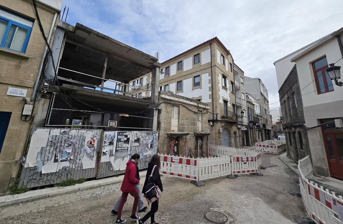 Edificios de la rúa do Pazo, en Bouzas, que se rehabilitarán.