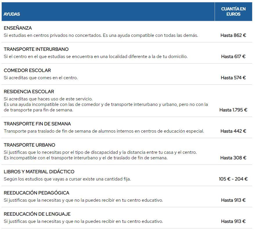 Becas para el curso 2021-2022: Alumnado con necesidades específicas de apoyo educativo