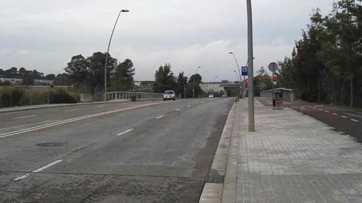 Imagen del lugar donde se produjo el atropello en la carretera de Riu Sec de Sabadell