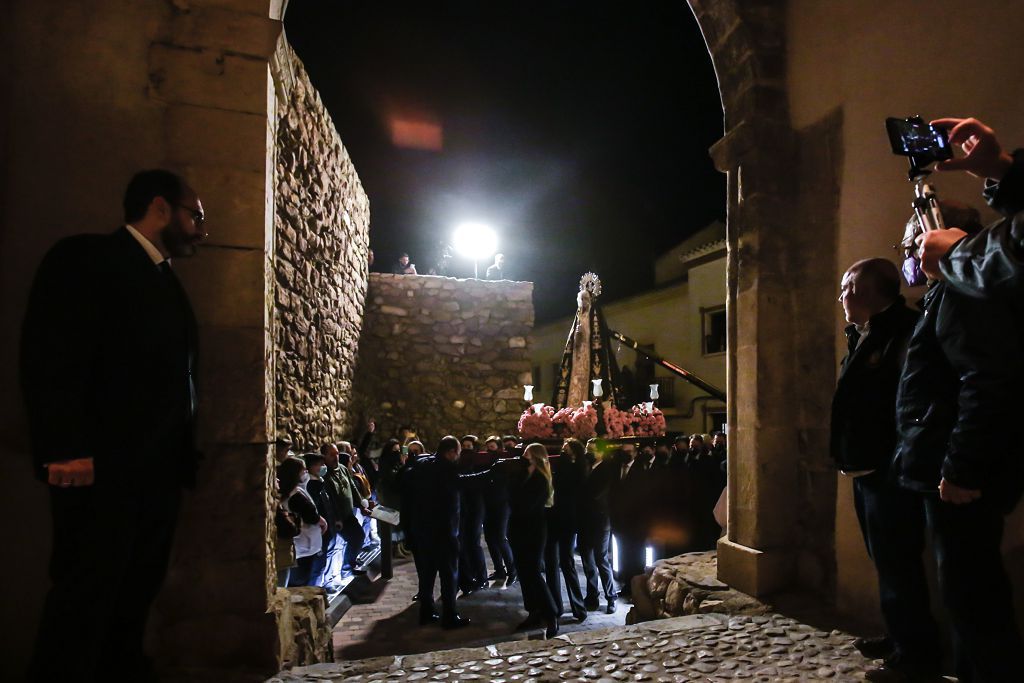 Semana Santa de Lorca 2022: Virgen de la Soledad del Paso Negro, iglesia y procesión