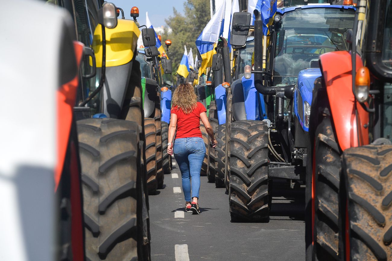 Tractorada del sector primario en Las Palmas de Gran Canaria (21/02/24)