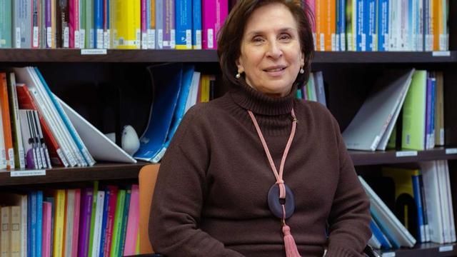 Elvira Vilorio González, en la sede del Colegio Oficial de Psicología del Principado de Asturias, en Oviedo. | lne