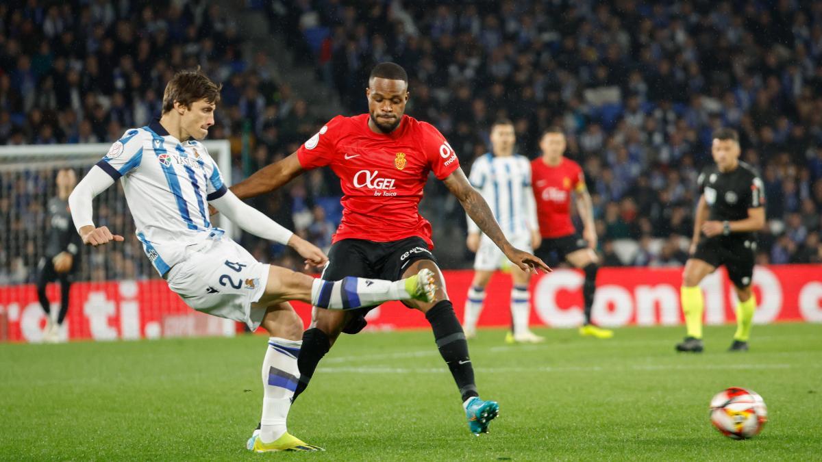 El RCD Mallorca, en el partido contra la Real Sociedad que le dio acceso a la final de la Copa del Rey
