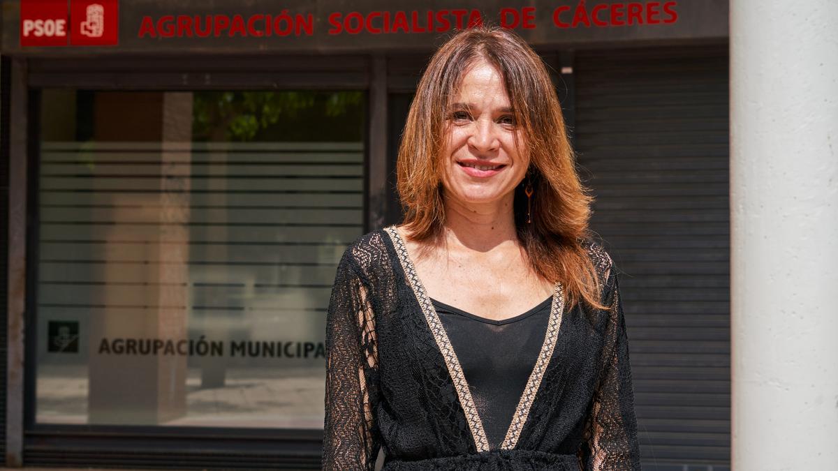 La portavoz del PSOE de Cáceres, Belén Fernández.