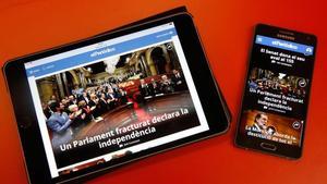 ’El Periódico de Catalunya’ en su aplicación para tablet y móvil.