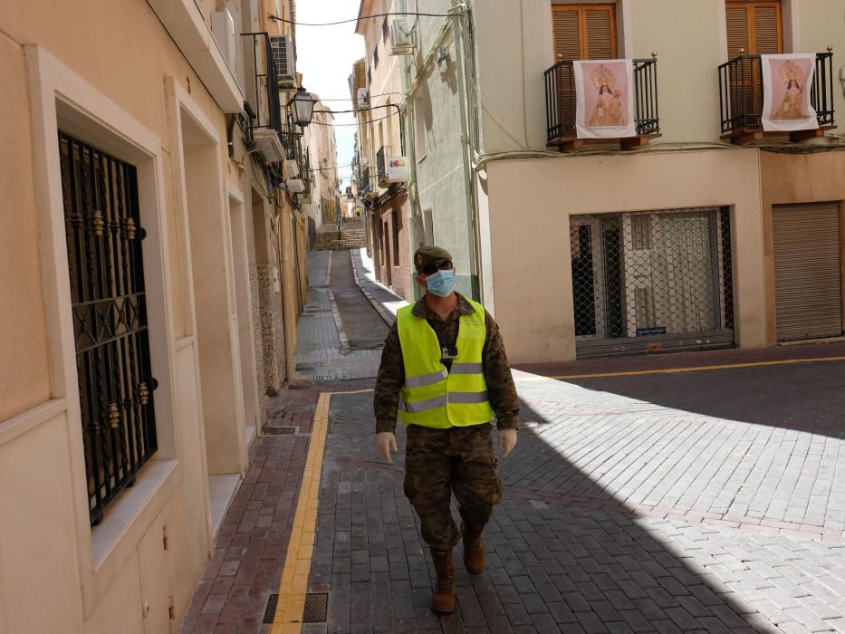 Elda y Petrer reciben a los boinas verdes en la Operación Balmis contra el Covid-19