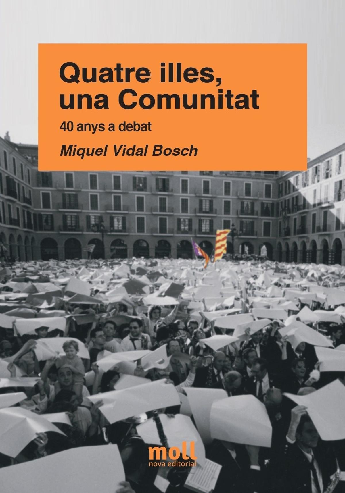 Portada del libro, 'Quatre illes, una Comunitat'.
