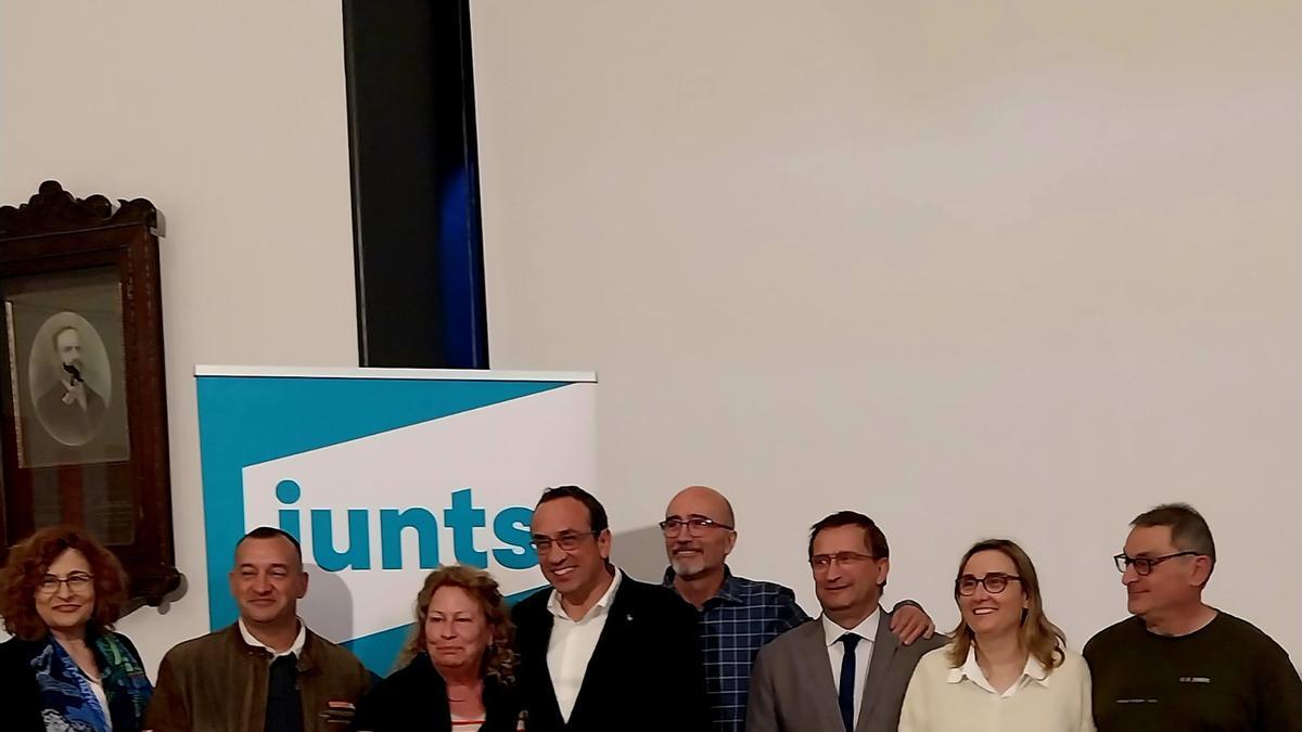 La presentació de la llista, amb la presència de Josep Rull.