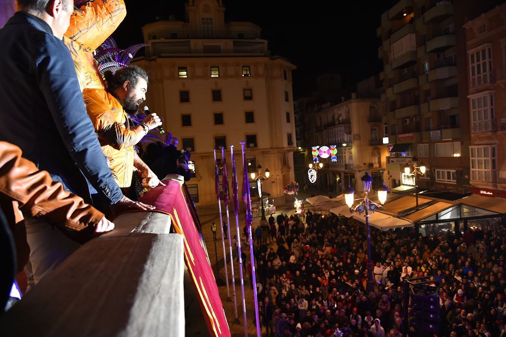 Las imágenes del pregón de 'El Sevilla' para dar comienzo al Carnaval de Cartagena 2023