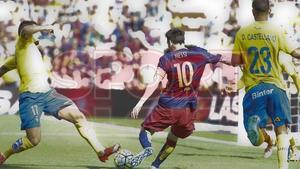 La lesión de Messi contra la UD Las Palmas