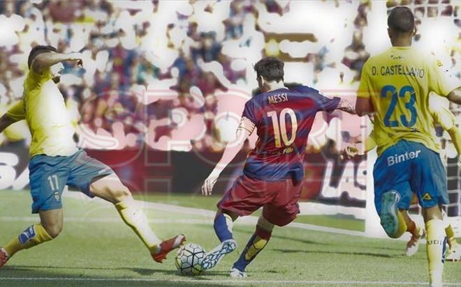 La lesión de Messi contra la UD Las Palmas
