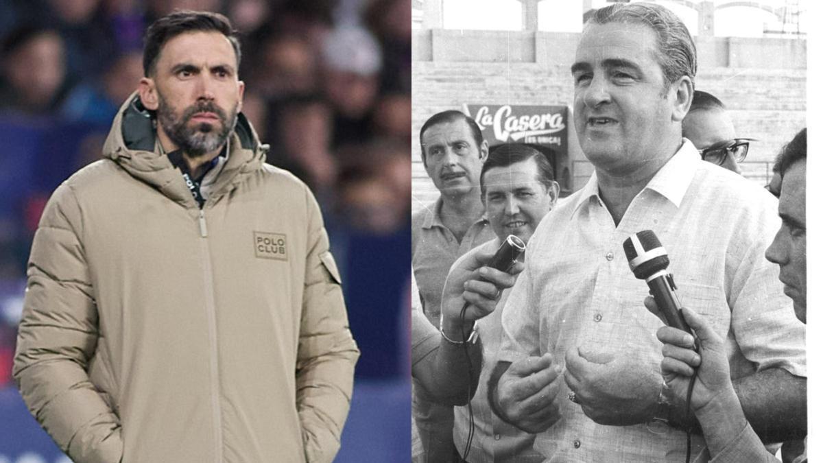 Eder Sarabia y Roque Máspoli, entrenadores del Elche en 2026 y 1969