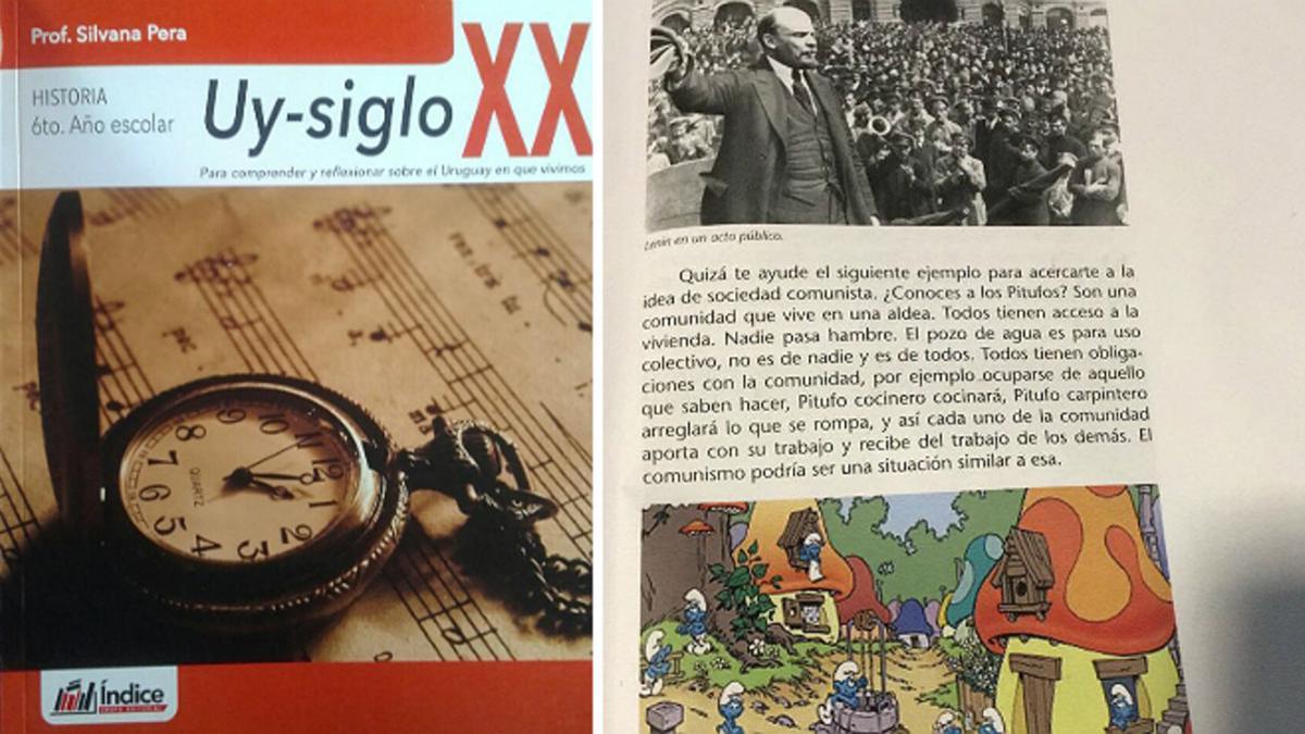 A la izquierda, portada del libro polémico. Al lado, captura con la comparativa.