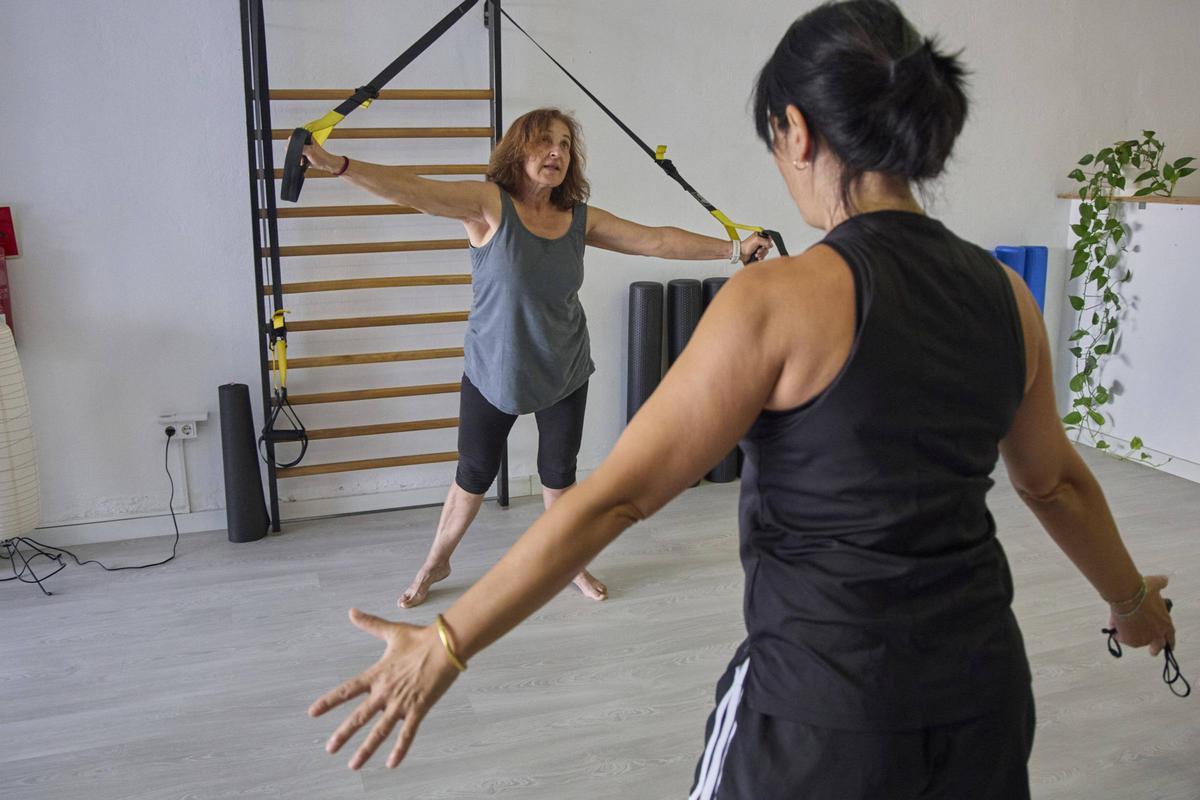 Imatge dels entrenaments al centre Entrenament en femení
