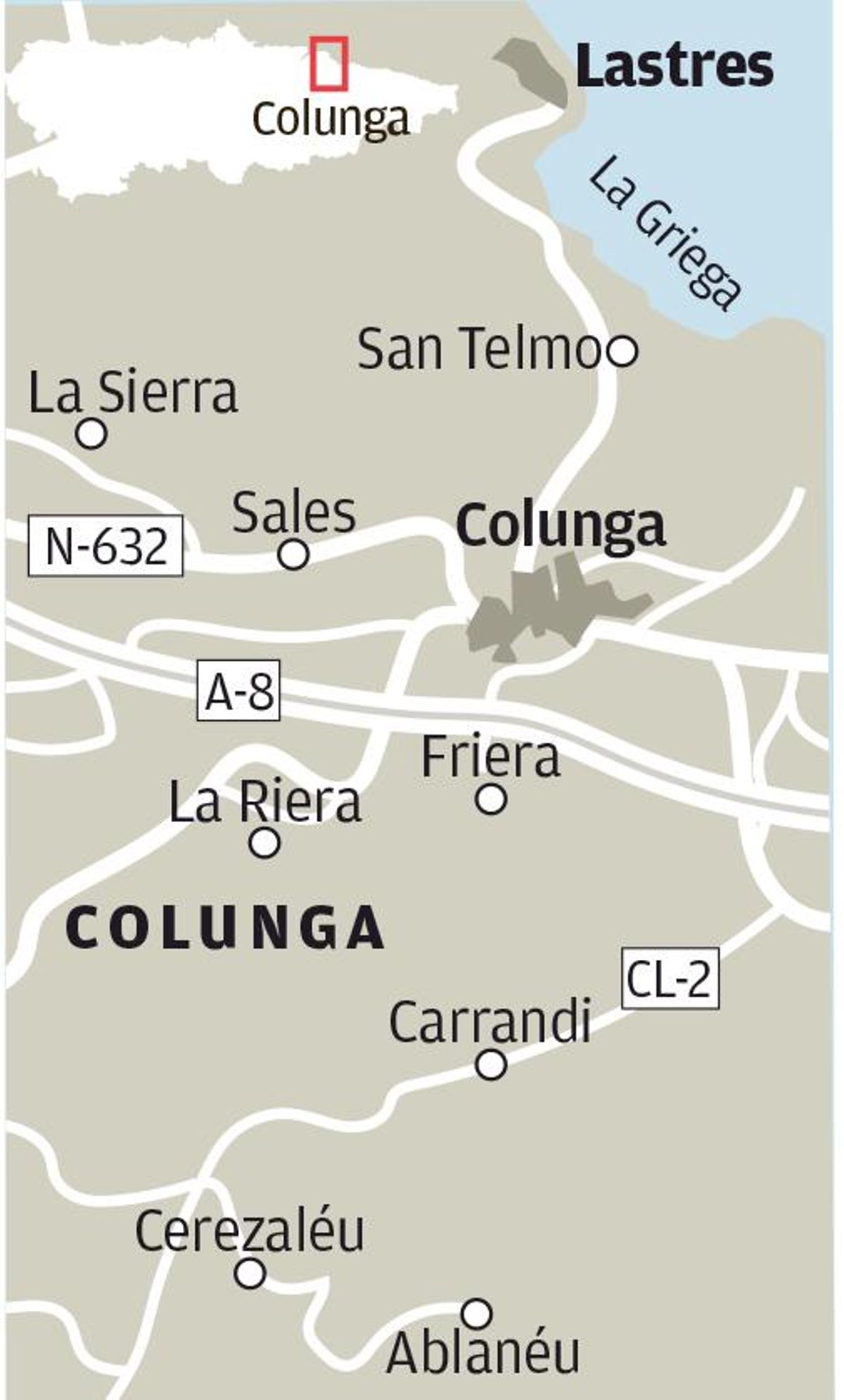 Mapa de Lastres