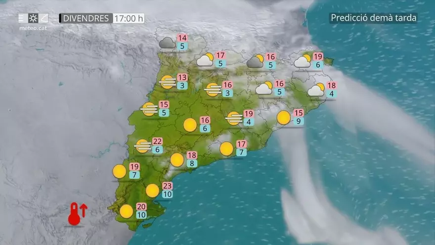 Màximes de fins a 18ºC aquest divendres