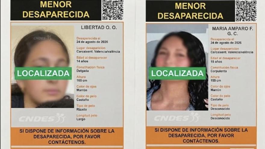 Fin a la angustia en Carcaixent tras el hallazgo de la última adolescente desaparecida