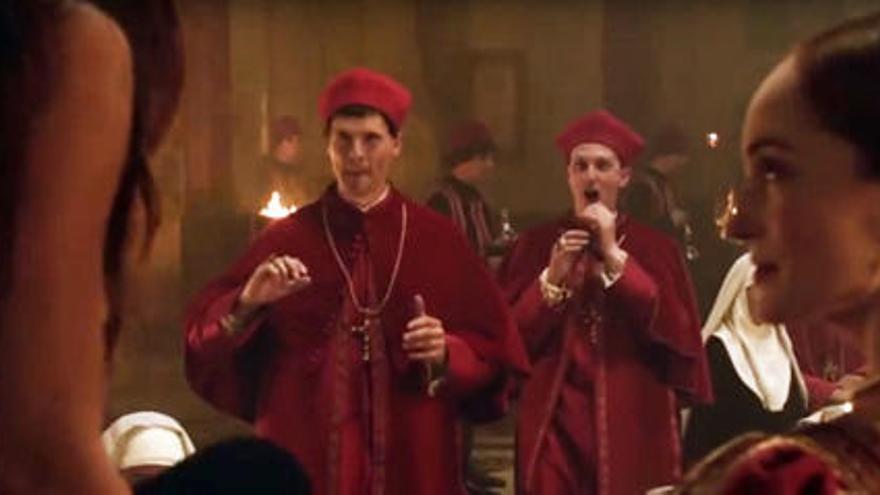 El Banquet de les Castanyes, fotograma de la sèrie «The Borgias».