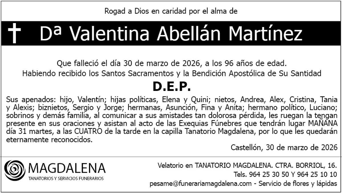 Dª Valentina Abellán Martínez