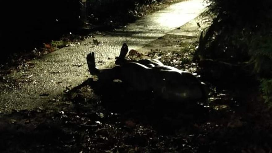 Susto de muerte en Soto de Llanera con un maniquí abandonado de noche junto a un sendero