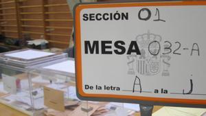 Una mesa electoral en las pasadas elecciones del 28 de mayo.