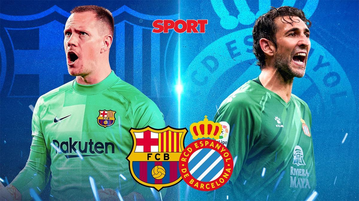 Marc Ter Stegen y Diego López son los porteros del derbi Barça-Espanyol 2021/22