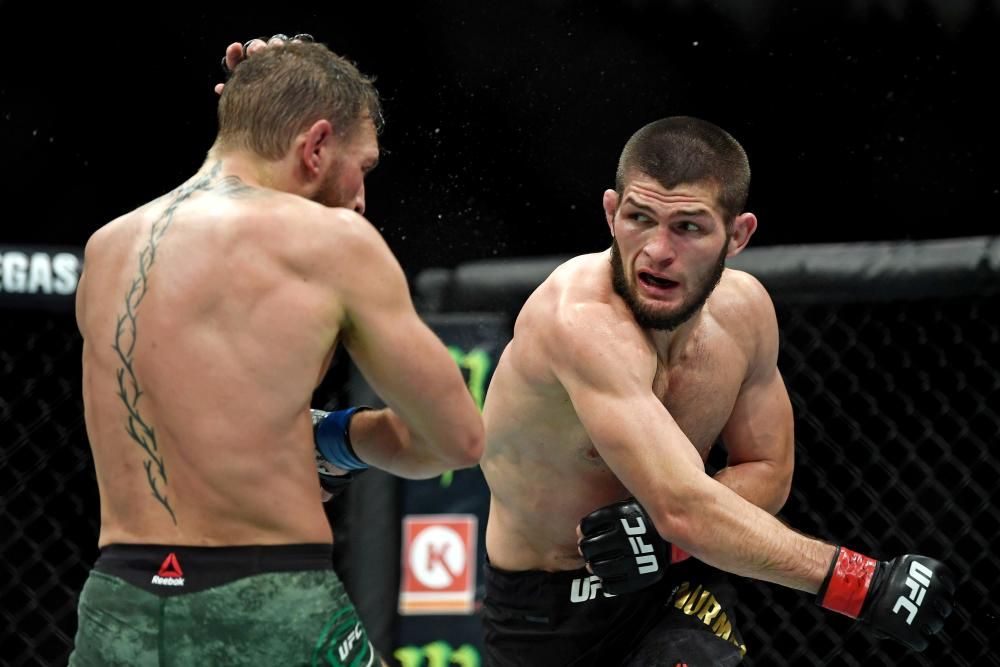 Batalla campal tras la victoria de Khabib Nurmagom