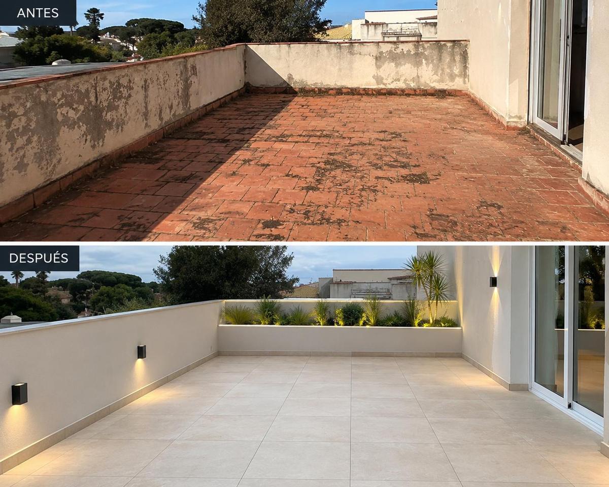 Rehabilitación de una terraza antigua en Ibiza.