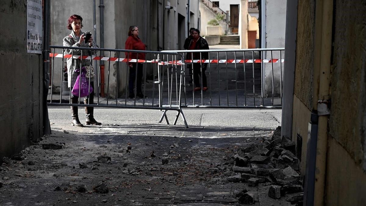 Zona afectada por el terremoto en la localidad de Le Teil, en Francia.