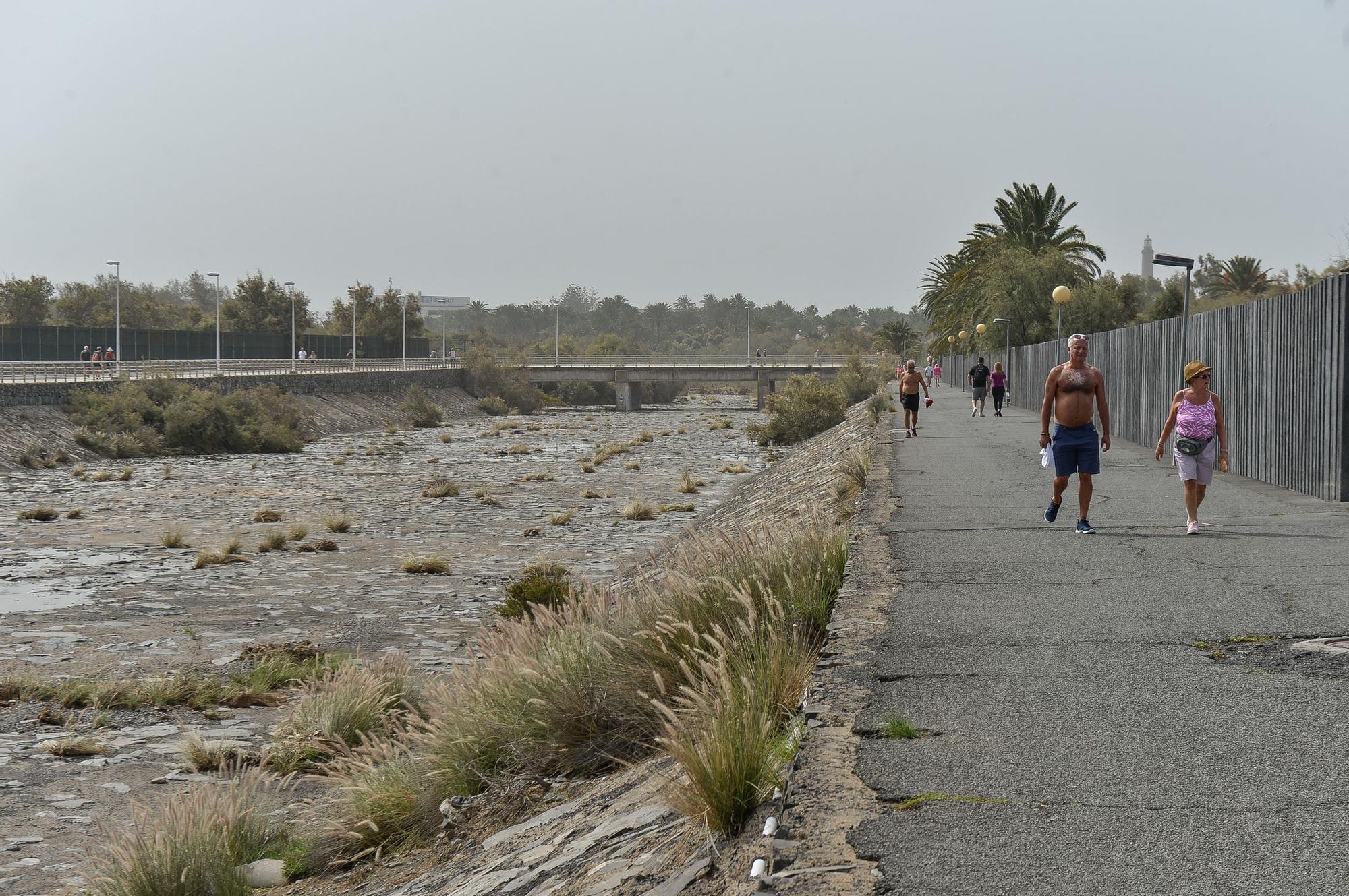 La Charca de Maspalomas después del ciclón Hermine