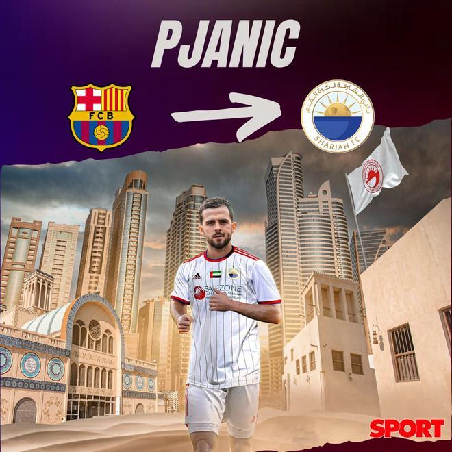 07.09.2022: El Barça rescinde a Pjanic y firma por el Sharjah FC de los Emiratos
