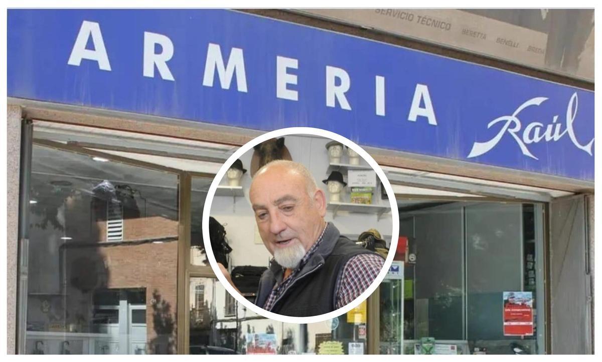 Raúl García fundó hace medio siglo el establecimiento Armería Raúl, en la plaza de Sant Pasqual de Vila-real.