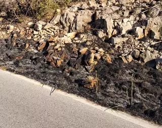Incendi sospitós: controlen un foc amb quatre focus a la Vall de Gallinera i al Miserà de Pego