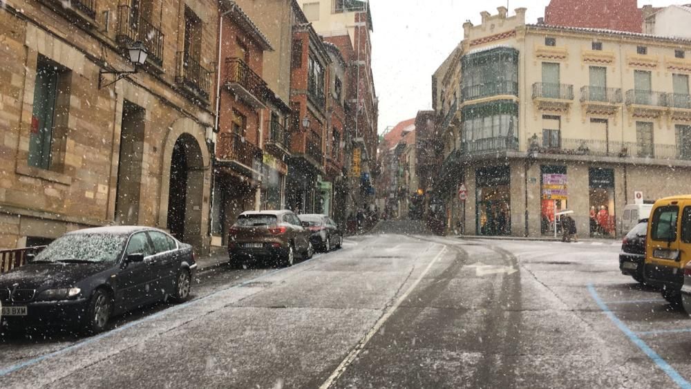 La nieve llega a Benavente