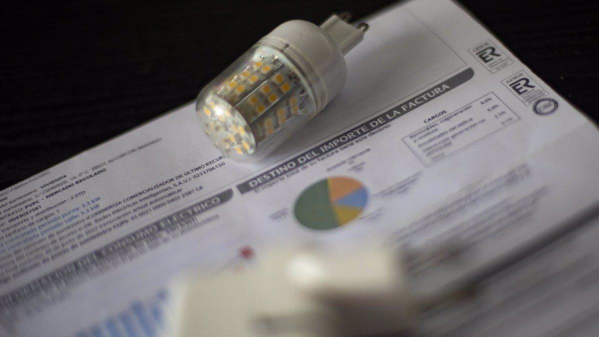 Evolución del precio de la luz este lunes, 24 de marzo.